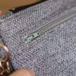 Szara kopertówka mini nerka saszetka - 