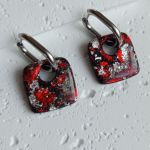 "Carnaval" no.3 - kolczyki z gliny polimerowej. - na wieczór