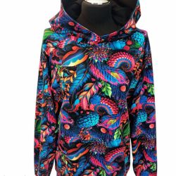 Bluza damska z kapturem, 3XL kolorowe liście