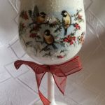 Lampion z ptaszkami - Dekoracja bożonarodzeniowa