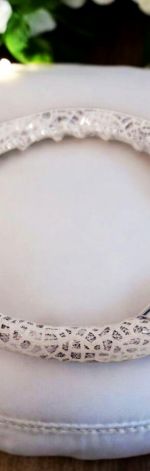 Bransoletka rzemykowa srebrna panterka