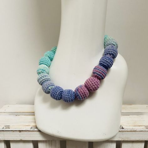 Korale szydełkowe naszyjnik boho handmade 10
