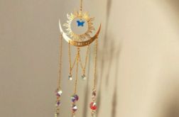 Boho łapacz słońca do okna | Z kryształkami