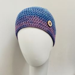 Czapka przejściowa cienka beanie smerf bawełna 39