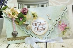 Kopertówka ślubna- serce w różanym ogrodzie