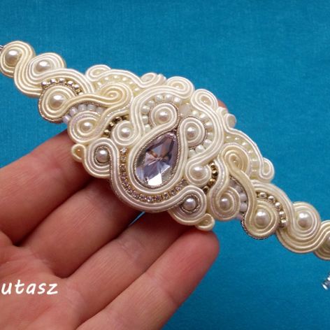 Bransoletka sutasz Kremowa