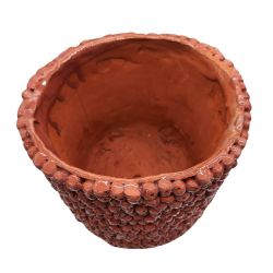 Doniczka Ceramiczna Ręcznie Robiona 18x19 cm Ozdobna Na Taras i Do Ogrodu