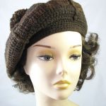 Beret i mitenki w brązach - 