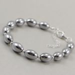 Hematyt i srebro - bransoletka - 