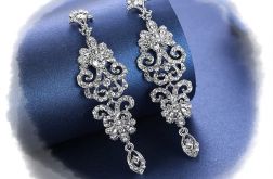 KOLCZYKI DIAMENTOWE CYRKONIE 3