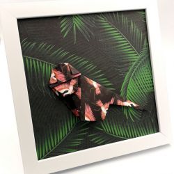 Obrazek origami na ścianę Małpa z papieru