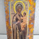 Matka Boża z dzieciątkiem- ikona - zbliżenie  boczne