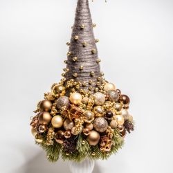 Choinka bożonarodzeniowa złoto-brązowa 47 cm Choinka bożonarodzeniowa złoto-brązowa 47 cm