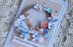 Kartka na roczek, chrzest ShakerBox 2 GOTOWA