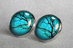 Tajemnicze drzewa- Kolczyki sztyfty z grafiką