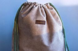 Beżowy welurowy workoplecak basic