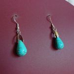 Delikatne kolczyki z turkusami - 