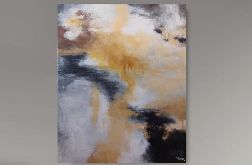 Abstrakcja ze złotem-obraz akrylowy 80/100 cm