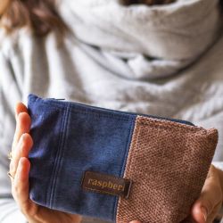 Różowo-granatowa kosmetyczka MIDI