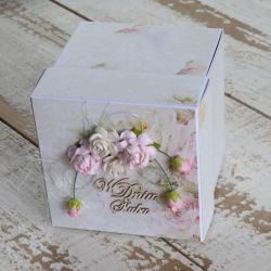 exploding box na ślub róże