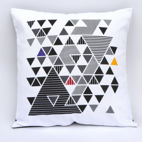 Poszewka na poduszkę - trójkąty2-bawełna