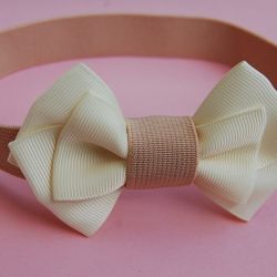 Opaska niemowlęca "Złamana biel z beżem"