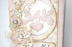 Pastelowa kartka ślubna