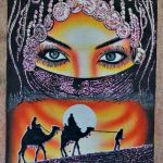Papirus, Beduinka, 30x40cm, Oryginalny 100%, Egipt, Obraz, papier papirusowy 07 - 