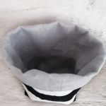 Koszyk ,osłonka doniczki biało czarne pasy 28x17x11cm - 