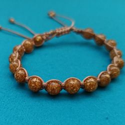 Bransoletka makrama boho beżowa karmelowa Bransoletka makrama boho beżowa karmelowa