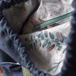 Duża granatowa torba z kominem - 