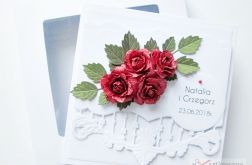 Kartka ŚLUBNA z czerwonymi różami
