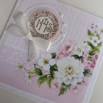 Kartka Pierwsza Komunia Święta róż kwiaty - Kartka Pierwsza Komunia Święta róż kwiaty