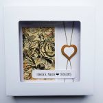 Kartka ślubna boho na ślub z różami vintage - Kartka na ślub w eleganckim białym pudełku