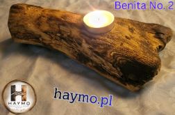 Świecznik kasztanowiec Shou Sugi Ban Benita No. 2
