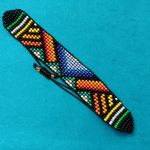 Bransoletka BOHO pleciona z koralików kolorowa blue - 