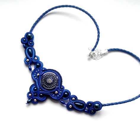 Naszyjnik-kolia Szafirowy