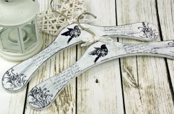 komplet wieszaków -birds black &white