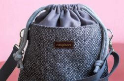 Szara listonoszka z kominem plecionka