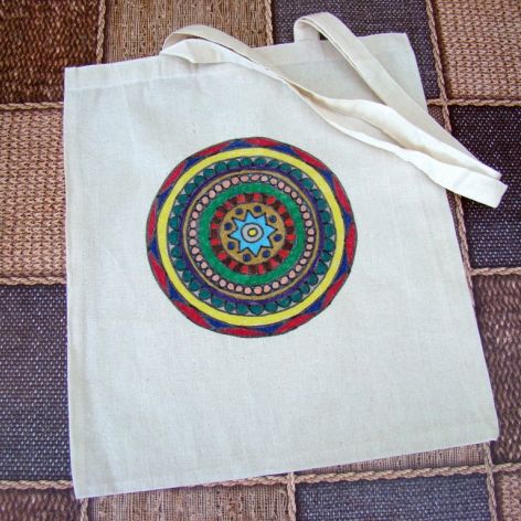 torba mandala ręcznie malowana
