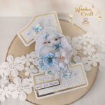 Kartka cyferka na roczek "Baby Lamb" GOTOWA - 