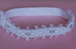 Opaska niemowlęca - Diadem w bieli