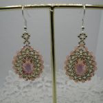 Kolczyki łezki kryształowe Swarovski różowe - 