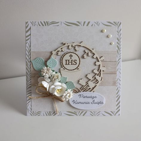 Kartka Komunia Święta w pudełeczku 03