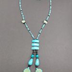 Naszyjnik Turkusowe Liście Howlit Korale - 