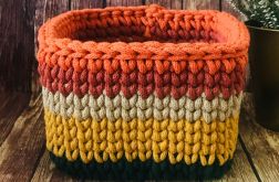 Kolorowy kosz do przechowywania,kwadratowy koszyk 15x12cm.