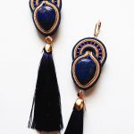 Granatowe kolczyki z lapis lazuli - 