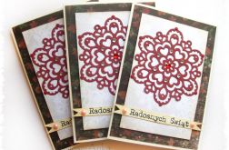 Kartka świąteczna ze śnieżynką