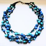 Turkusowy naszyjnik z koralików - 