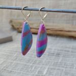 Tęczowe Kolczyki z glinki polimerowej - 2